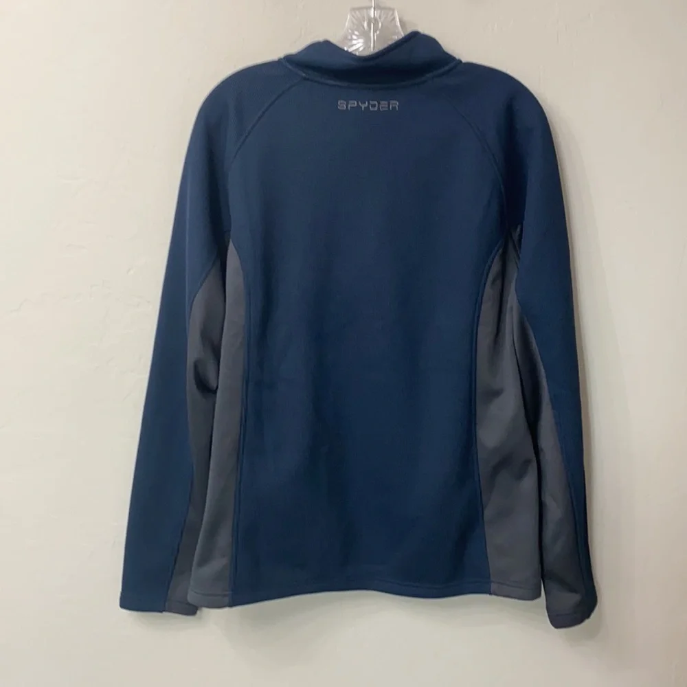 Spyder 1/4 zip Blue and gray jacket size medium.